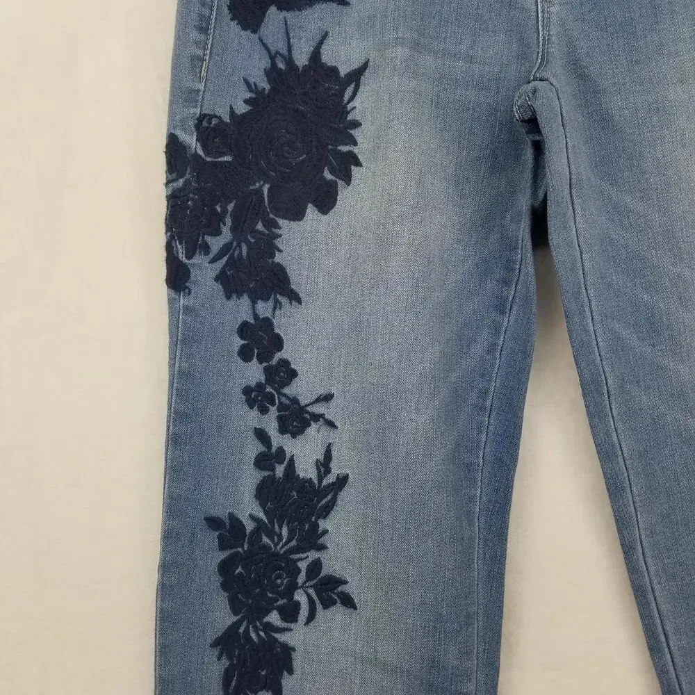 Vintage America‎ Bestie Embroidered Jeans 4 / 27 NWT Denim Jean